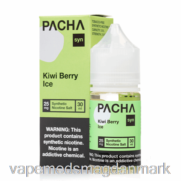 Vape Uden Nikotin Kiwi Berry Ice - Pacha Syn Salt - 30ml 25mg